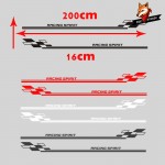 Car Body Stickers Auto Sport Styling Graphics Vinyl Decal Door Side Stripes Skirt for For Renault Sandero Twingo